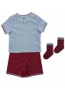 Aston Villa Babyklær Borte Fotballdrakt til barn 2022-23 Korte ermer (+ Korte bukser)